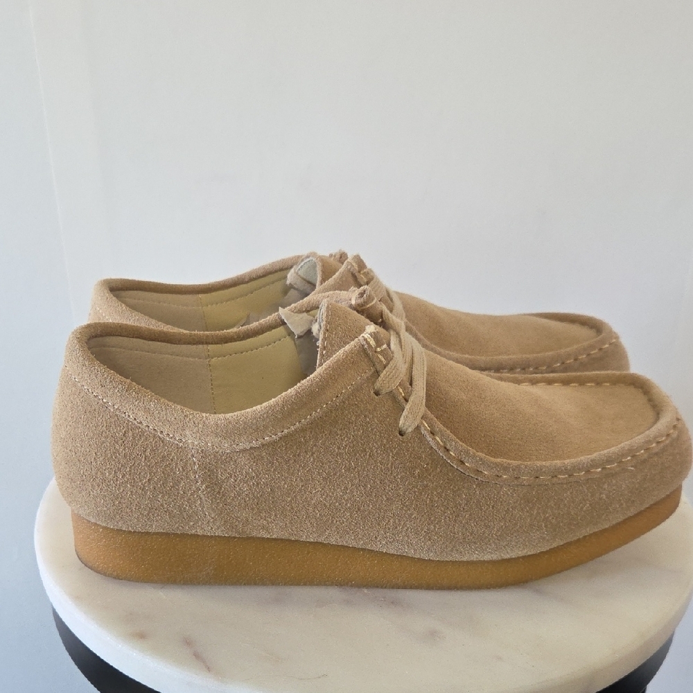 Project Cloud Women’s Suede Tie Loafers in Light Beige Size 9 - Picture 3 of 6